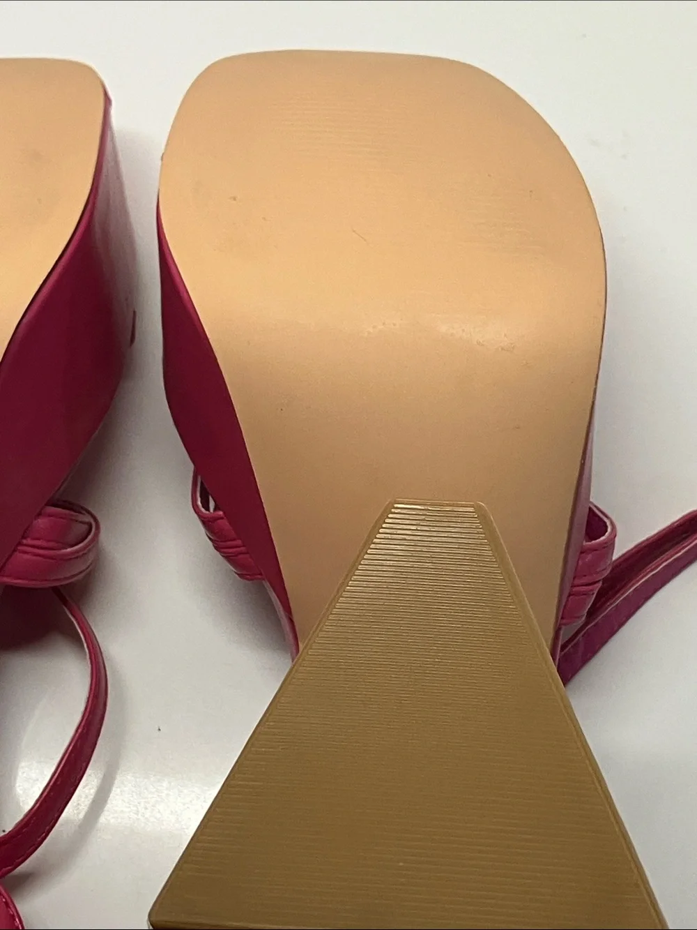 So Me Fuchsia Strappy Platform Heels